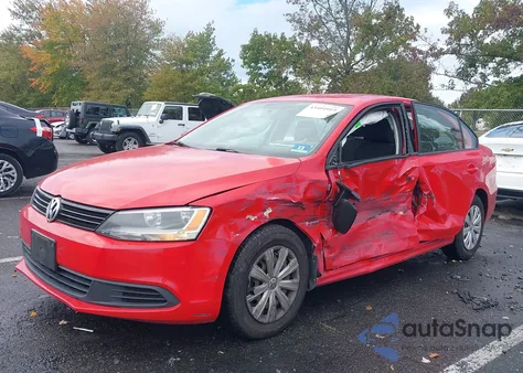 2014 Volkswagen Jetta 2.0L S from USA, damaged, VIN 3VW2K7AJ1EM227427